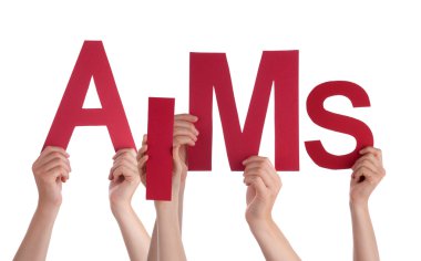 Pek çok kırmızı Word amaçları tutan elleriyle 