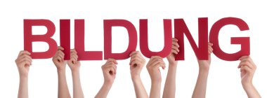 Düz Almanca sözcük Bildung anlamına gelir eğitim tutan insanlar