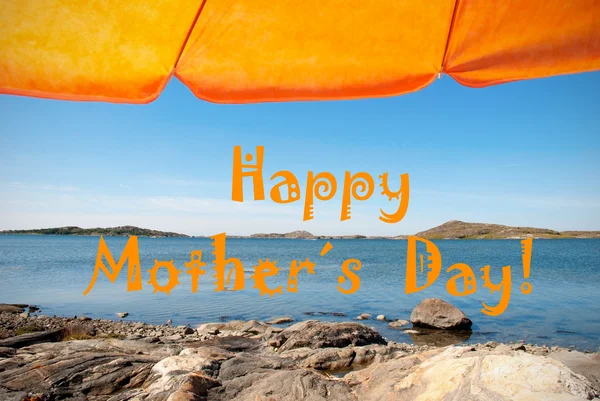 Swedish Coast With Happy Mothers Day — Stock Photo, Image