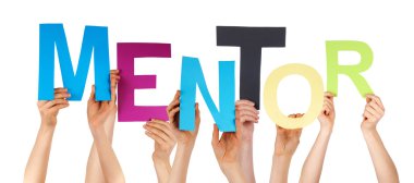 Birçok renkli Word akıl hocası tutan elleriyle 