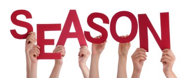 Pek çok kırmızı Word sezon tutan elleriyle