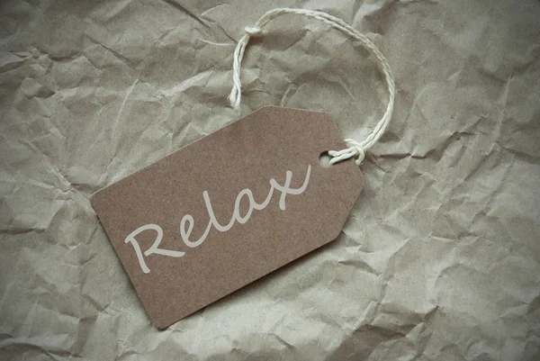 Beige Label With Relax Paper Background — Stock Photo, Image