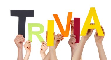 Birçok renkli kelime Trivia tutan elleriyle