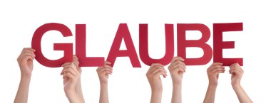 İnsanlar düz Alman inanç demektir inanç tutun