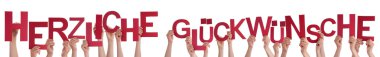 People Herzliche Glueckwuensche Means Gratulation