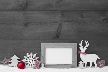 Siyah ve beyaz Christmas dekorasyon kar çerçeve