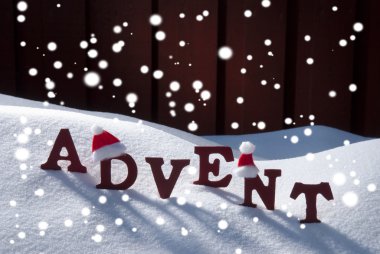 Advent Noel zaman kar taneleri Noel Baba şapkası demek