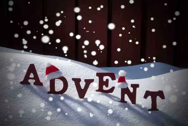 Advent mean Christmas Time Snow Santa Hat – stockfoto