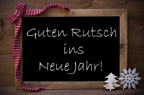 Christmas Chalkboard Guten Rutsch Ins Neue Jahr Means New Year — 图库照片