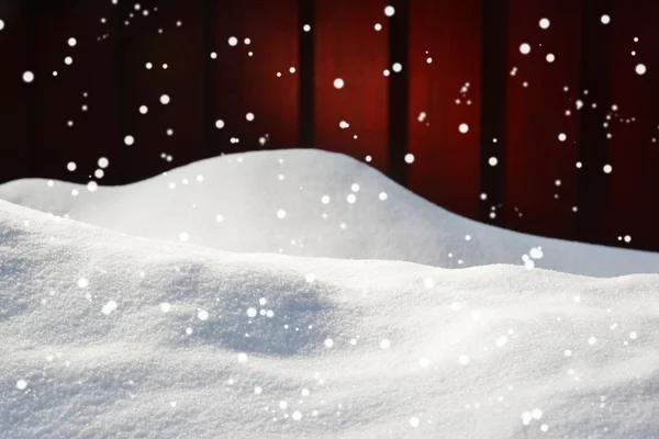 Tarjeta de Navidad con Copiar Espacio, Nieve, Copos de nieve — Foto de Stock