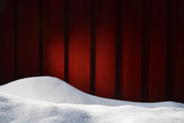 Christmas Card On White Snow With Copy Space — Stok fotoğraf