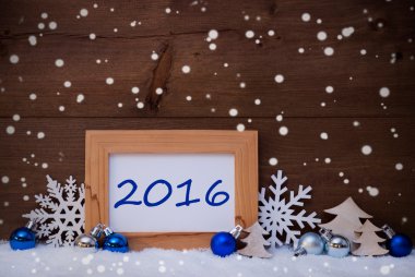 Blue Christmas Decoration, Snow, 2016, Snowflakes clipart