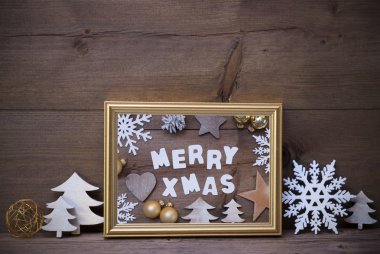 Çerçeve beyaz Christmas dekorasyon, neşeli Noel ile