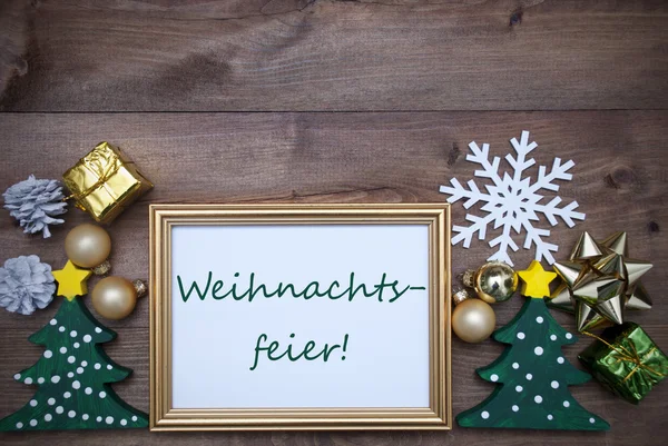 Frame With Decoration, Weihnachtsfeier Mean Christmas Party — ストック写真