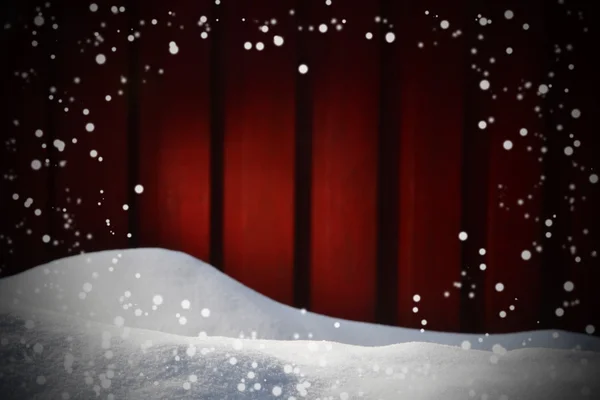 Cartão de Natal na neve branca com espaço de cópia e flocos de neve — Fotografia de Stock