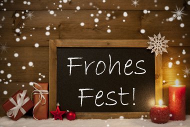 Card, Blackboard, Snowflakes, Frohes Fest Mean Merry Christmas