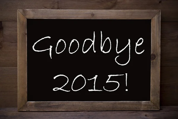 Chalkboard com adeus 2015 — Fotografia de Stock