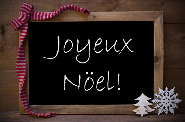 Chalkboard With Decoration Joyeux Noel Mean Merry Christmas — ストック写真
