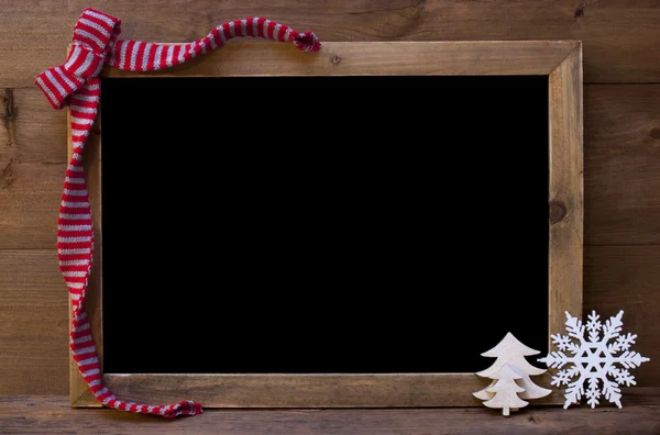 Chalkboard With Christmas Decoration, Copy Space — Stockfoto