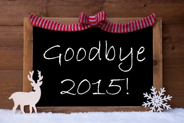 Christmas Card, Snowflake, Loop, Goodbye 2015, Snow — Stock Photo, Image