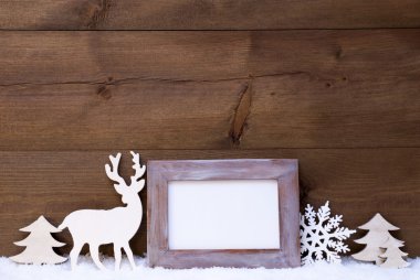 Shabby Chic Christmas Card With Copy Space