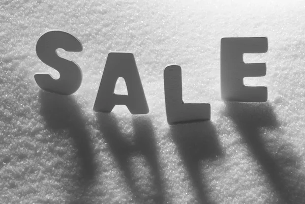 White Word Sale On Snow — ストック写真
