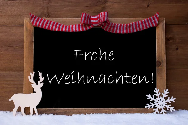 Cartão, Snowflak, Loop, Frohe Weihnachten Feliz Natal — Fotografia de Stock