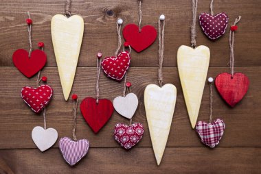 Yellow and Red Hearts For Valentines Daecoration