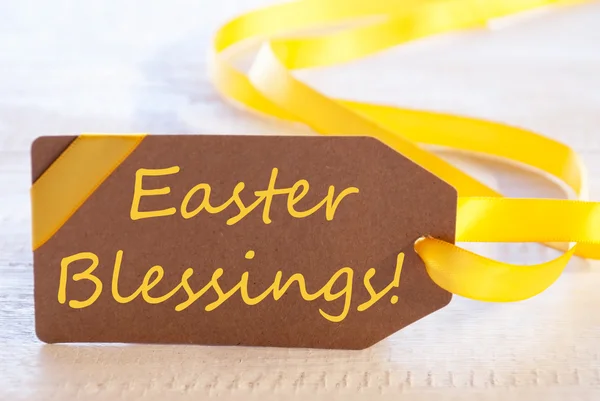 Label With Text Easter Blessings — Zdjęcie stockowe