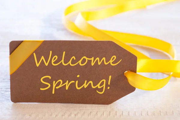 Label With Text Welcome Spring — Stockfoto