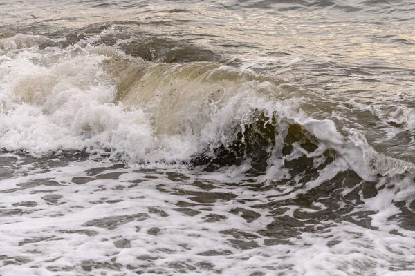 White Sea Foam Shore Close Waves — Stock Photo, Image
