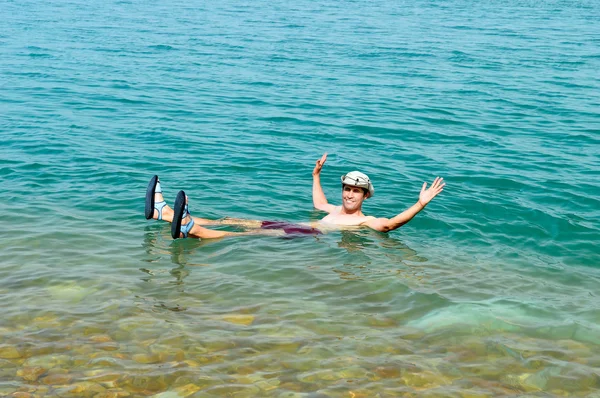 Relaxed at the Dead Sea — Stock Photo, Image