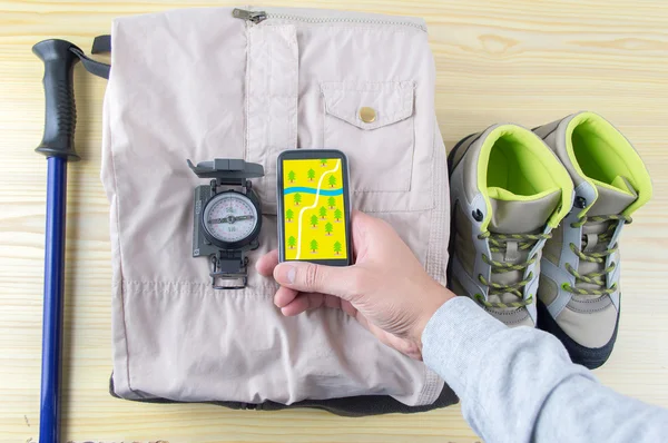 Hiking with safety — Stock Photo, Image