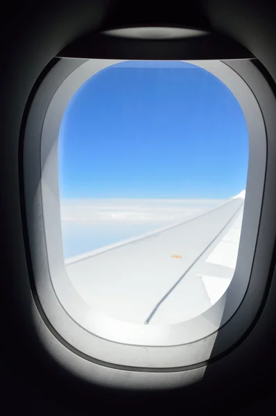 Siège de fenêtre à l'avion — Photo