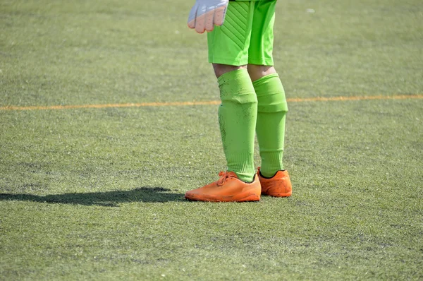 Closeup of Goalkeeper feet — Stock Photo, Image