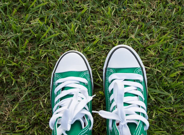 Zöld cipő — Stock Fotó