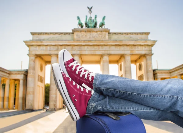 Relaxed arrival in Berlin — Stock Photo, Image