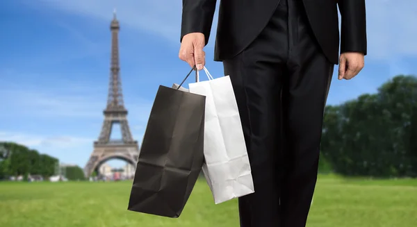 Vásárlás Párizsban üzletember — Stock Fotó