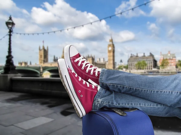 Chegada relaxada em Londres — Fotografia de Stock