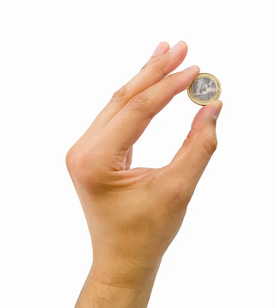 Showing one coin — Stock Photo, Image