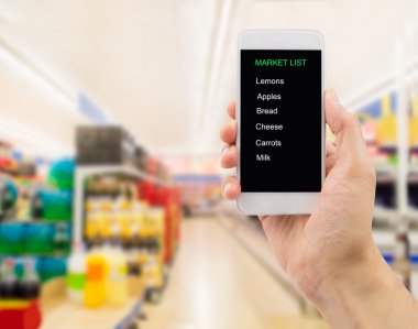 Benim smartphone alışveriş listesinde