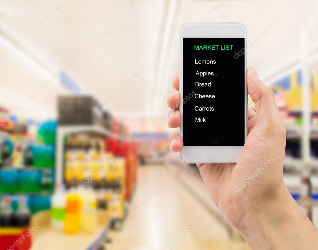 The shopping list in my smartphone