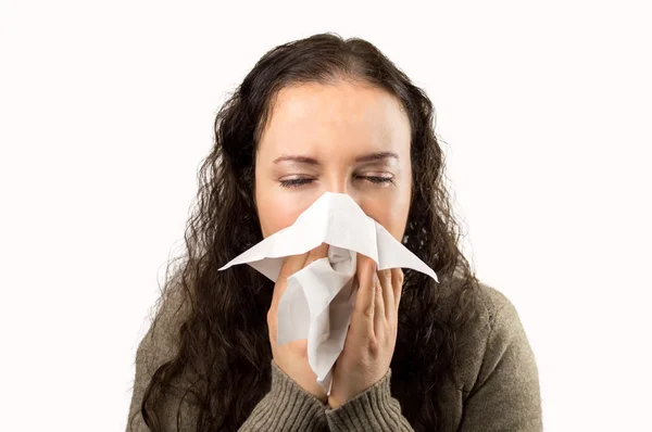 Flu and sneezing — Stock Photo, Image