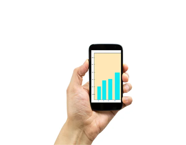 Chart and cellphone — Stock Photo, Image