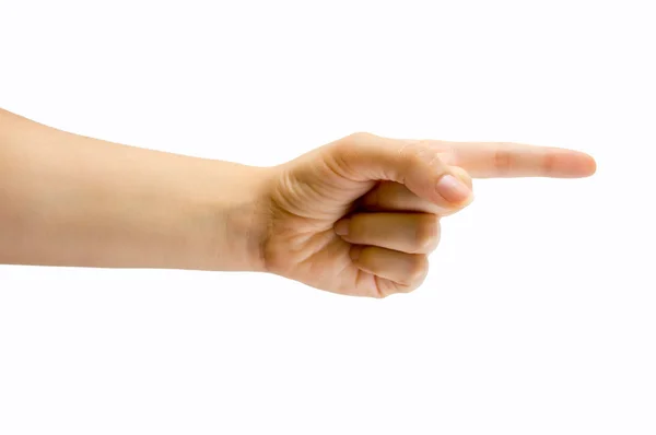 Your finger shows us the way — Stock Photo, Image