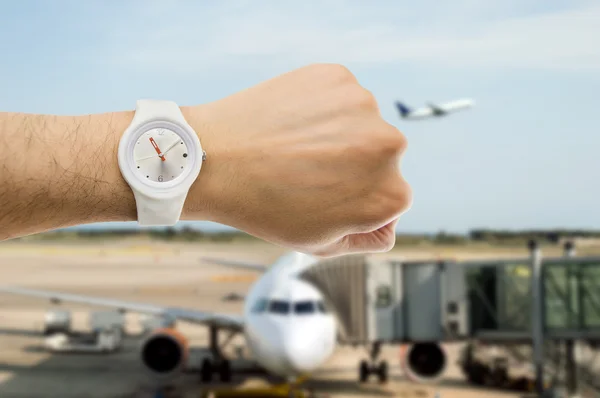 It's the time to departure flight — Stock Photo, Image