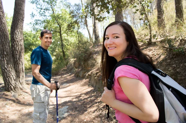 Trekking in the forest — Stock Photo, Image