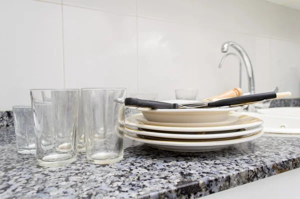 Dirty dishes Stock Picture