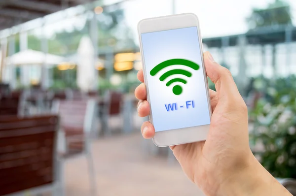 Wifi at the bar — Stock Photo, Image