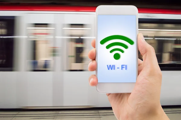WiFi στο μετρό — Φωτογραφία Αρχείου